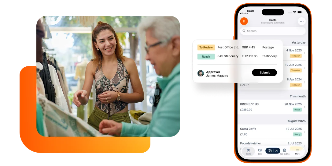 Dext AI assist Home Screen – Ai agent for bookkeeping