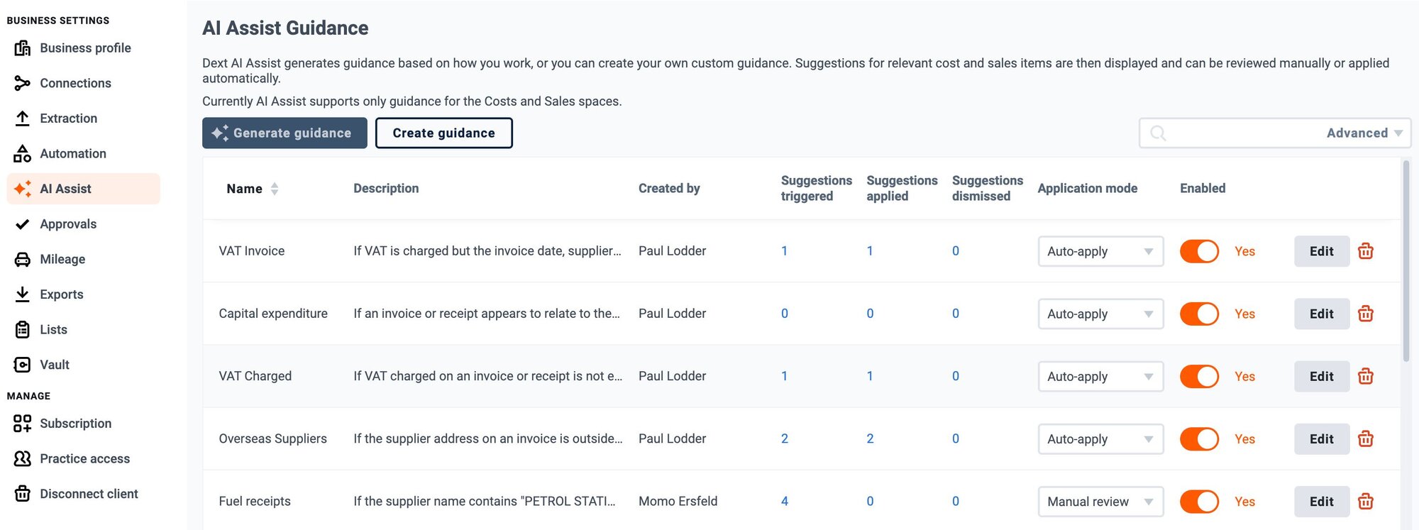 Bookkeeping AI agent