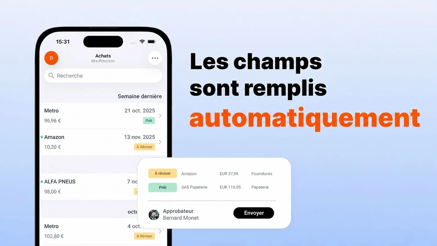 Logiciel comptable simple pour la collecte, la saisie et l'affectation automatique des écritures comptables