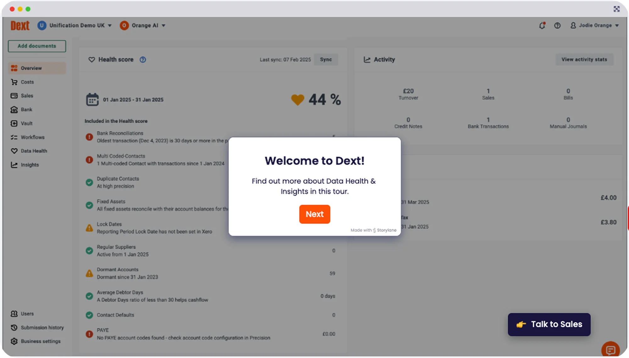 Ensure Client Data Health | Dext